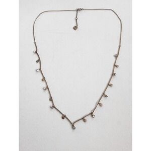 Vtg DANECRAFT Signed Small Crystals on a Gold Tone Necklace Dainty FREE $HIPPING
